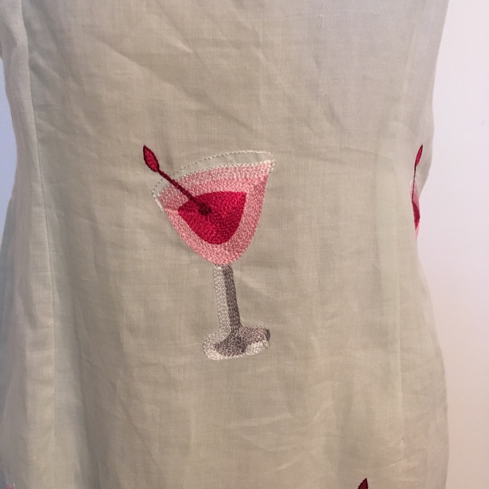 CJ Laing Linen Martini Print Dress - Picture 2 of 8